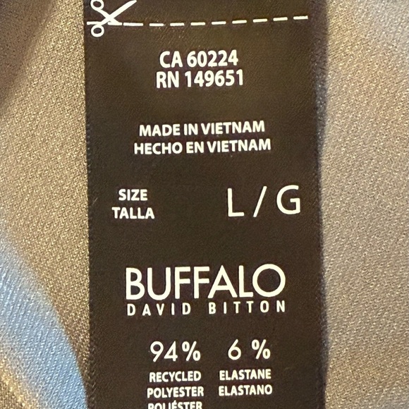Buffalo David Bitton Gray Short Cap Sleeve Blouse Vneck Size Large - Picture 5 of 12